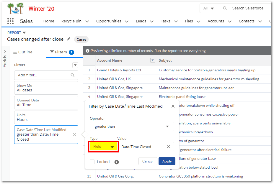 Enhancements to Reports