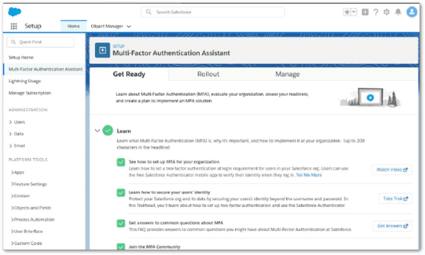 Set up Multi Factor Authentication in Salesforce